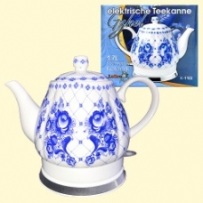 Gzhel. The kettle  1.7 l, 1500W, electric, ceramic